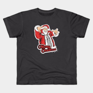 Vintage Santa Claus Retro Design Christmas Beer Funny Gift Idea Kids T-Shirt